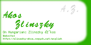 akos zlinszky business card